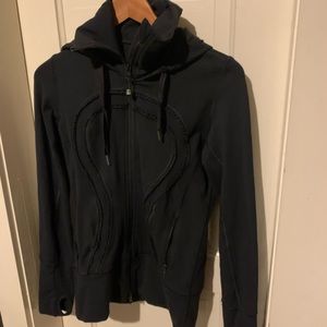Lululemon Black Collar-Hood Zip Scuba Hoodie Women’s Size 6